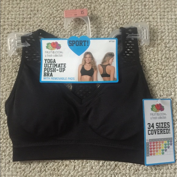 fruit of the loom bras with removable pads